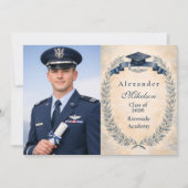 Faire-part Photo Military Air Force Graduation Theme (Devant)