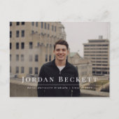 Faire-part photo minimaliste de graduation (Devant)