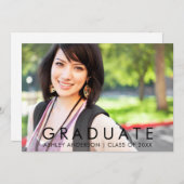 Faire-part Photo minimaliste moderne (Devant / Derrière)