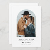 Faire-part photo minimaliste moderne (Devant / Derrière)