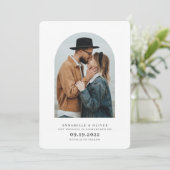 Faire-part photo minimaliste moderne (Debout devant)