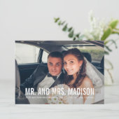 Faire-part photo minimaliste moderne (Debout devant)