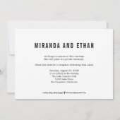 Faire-part photo minimaliste moderne (Dos)