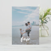 Faire-part Photo moderne bébé Bientôt Grossesse (Debout devant)