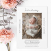 Faire-part Photo moderne blanche Naissance