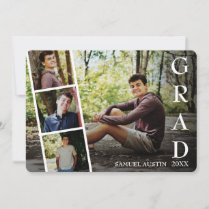 Faire-part Photo moderne Collage Film Strip Graduation Announ