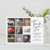 Faire-part Photo moderne Collage Merci naissance (Debout devant)