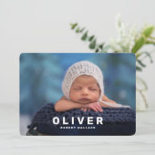 Faire-part Photo moderne Collage nouveau-né bébé garçon naiss (Debout devant)