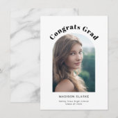 Faire-part Photo Moderne de Graduation Arc (Devant / Derrière)