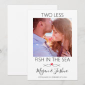 Faire-part Photo moderne | Deux Poissons De Moins Dans Le Fia (Devant / Derrière)