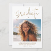 Faire-part Photo Moderne Diplômé (Devant)