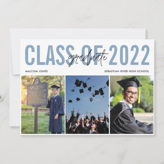 Faire-part Photo moderne du lycée de collage (Devant)