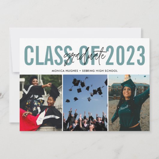 Faire-part Photo moderne du lycée de collage (Devant)