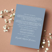 Faire-part Photo moderne Dusty Blue Wedding Réception