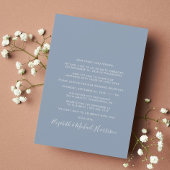 Faire-part Photo moderne Dusty Blue Wedding Réception