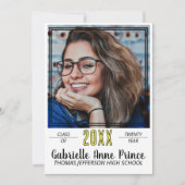 Faire-part Photo moderne encadrée d'obtention du diplôme (Devant)