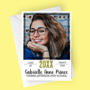 Faire-part Photo moderne encadrée d'obtention du diplôme