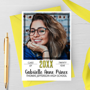 Faire-part Photo moderne encadrée d'obtention du diplôme