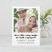 Faire-part Photo moderne Fiançailles amusant (Debout devant)