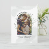 Faire-part Photo moderne Fiançailles botanique (Debout devant)