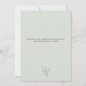 Faire-part Photo moderne Fiançailles botanique (Dos)