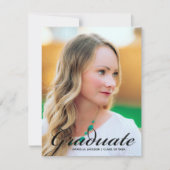 Faire-part Photo Moderne Gradué Simple Noir Script Overlay (Devant)