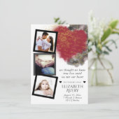 Faire-part Photo moderne Grunge Heart and Paint Splatter (Debout devant)