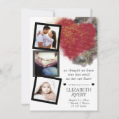 Faire-part Photo moderne Grunge Heart and Paint Splatter (Devant)