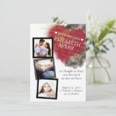 Faire-part Photo moderne Grunge Heart and Paint Splatter (Debout devant)