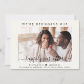 Faire-part Photo Moderne Heureusement Jamais Après Cream Fian (Devant)