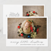 Faire-part Photo moderne Jote Noël de Noël de Noël (Devant / Derrière)