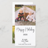 Faire-part Photo moderne Joyeuses Fêtes de Noël Photocard (Devant / Derrière)