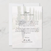 Faire-part Photo moderne juste mariée (Dos)