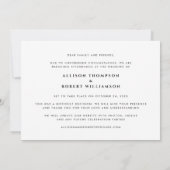 Faire-part Photo Moderne Minimale Nous Sommes En Train De Réd (Dos)