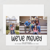 Faire-part Photo moderne Nous avons déplacé le changement d'a (Devant / Derrière)