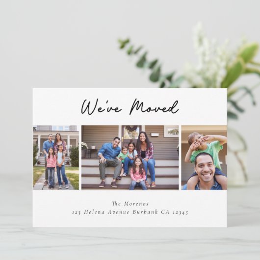 Faire-part Photo moderne Nous avons déplacé le changement d'a (Debout devant)