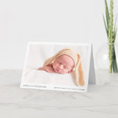 Faire-part Photo moderne simple Naissance d'un nouveau bébé (Devant)