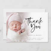 Faire-part Photo moderne superposition fille Merci naissance (Devant)