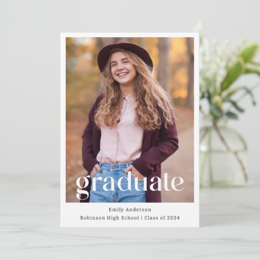 Faire-part photo moderne tendance (Debout devant)