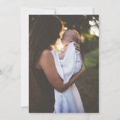 Faire-part Photo Motif de Jacquard vert et noir (Dos)