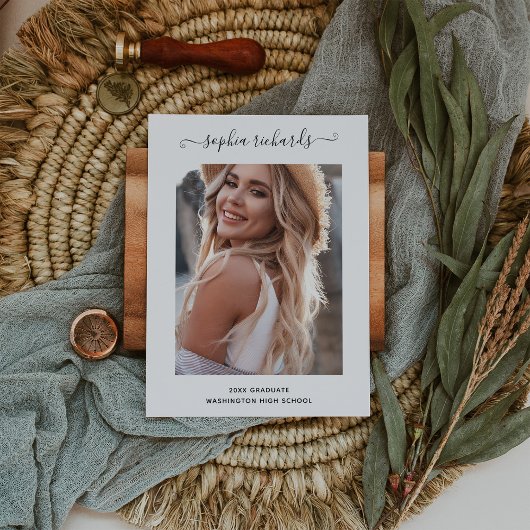 Faire-part Photo noir et blanc simple et élégant