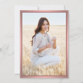 Faire-part Photo Parents Graduation Bourgogne Rouge & Rose (Dos)