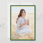 Faire-part Photo Parents Green & Gold Graduation Formelle (Dos)