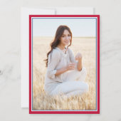 Faire-part Photo Parents Red White and Blue Graduation (Dos)