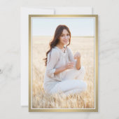 Faire-part Photo Parents White Black & Gold Graduation (Dos)