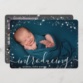 Faire-part Photo personnalisée Collage Flocon de neige superp (Devant / Derrière)