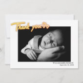 Faire-part Photo personnalisée en noir et blanc. Naissance pe (Devant)