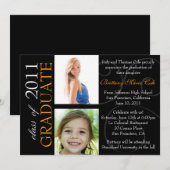 Faire-part photo personnalisée pour les diplômés d (Devant / Derrière)