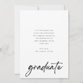 Faire-part Photo personnalisée pour les diplômés du secondair (Dos)