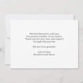 Faire-part Photo personnalisée Simple mignonne Bonjour bébé n (Dos)